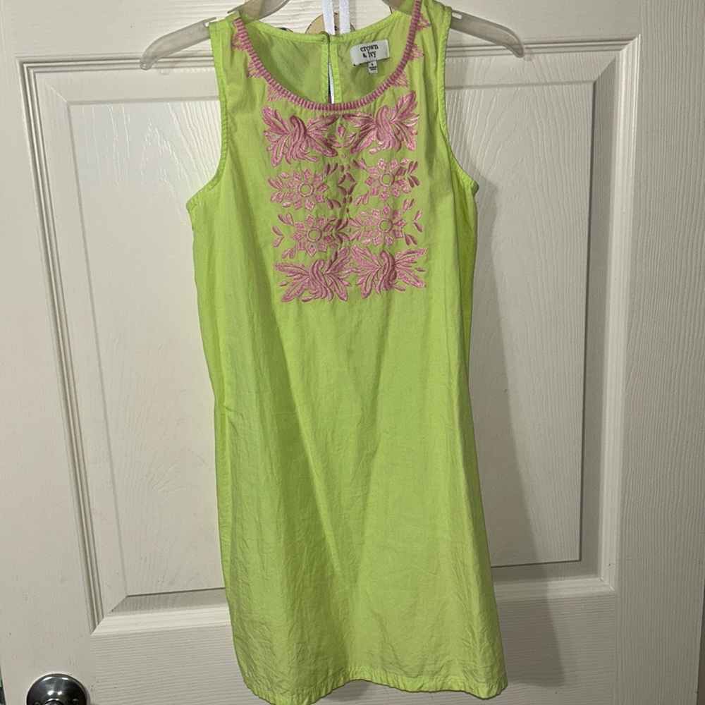 CROWN AND IVY PINK AND YELLOW DRESS FOR JUNIORS